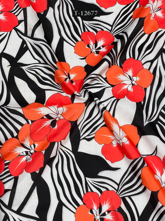 Beautiful Floral Prints On Muslin