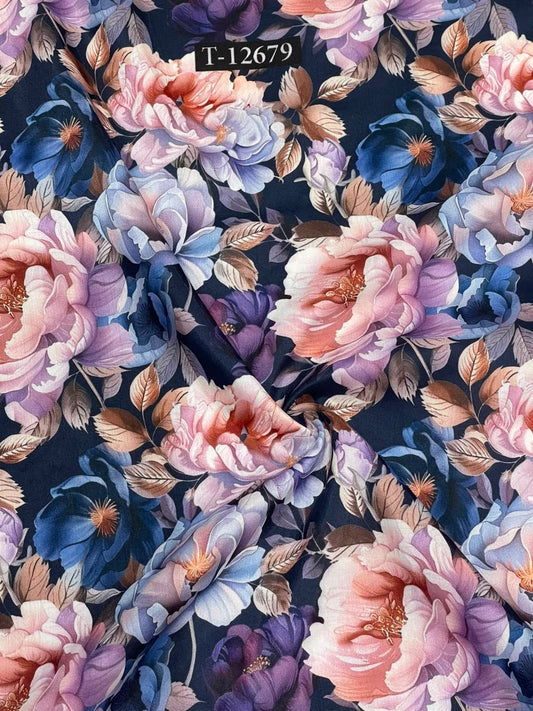 Beautiful Floral Prints On Muslin