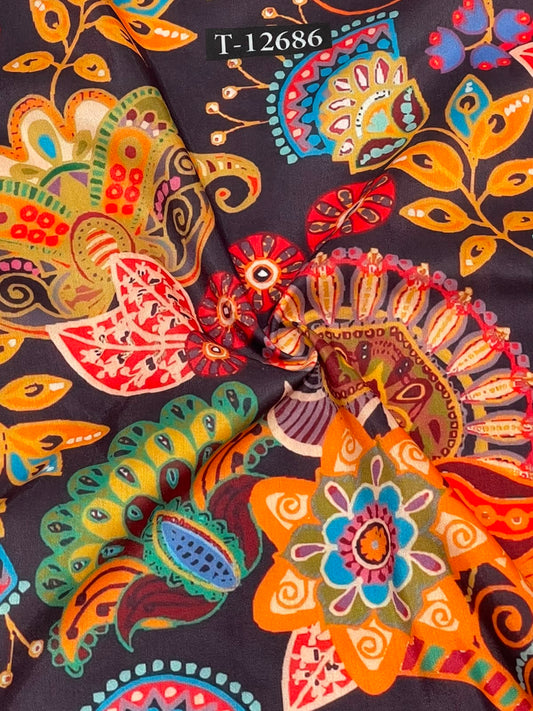 Premium Floral Prints On Muslin