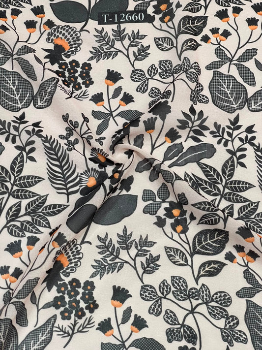 Beautiful Trendy Flower Georgette Digital Prints