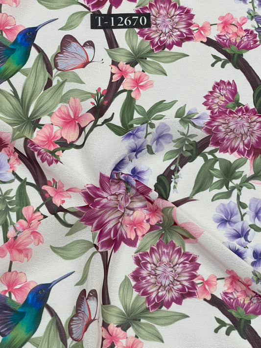 Beautiful Trendy Flower Georgette Digital Prints