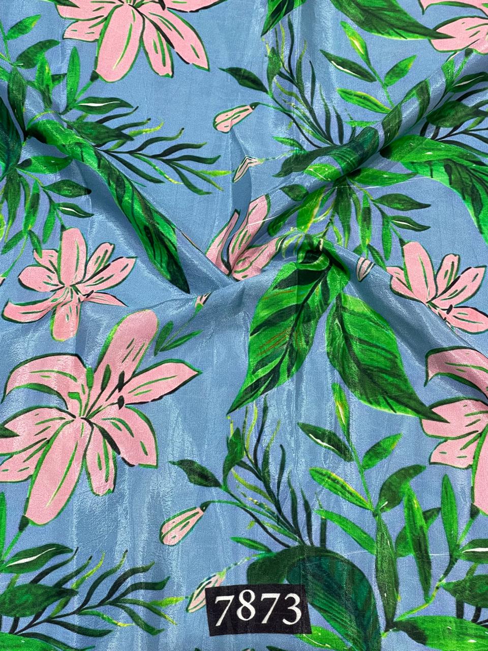Elegant Floral Prints On Pure Natural Crepe
