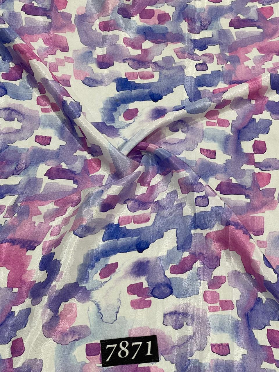 Elegant Floral Prints On Pure Natural Crepe