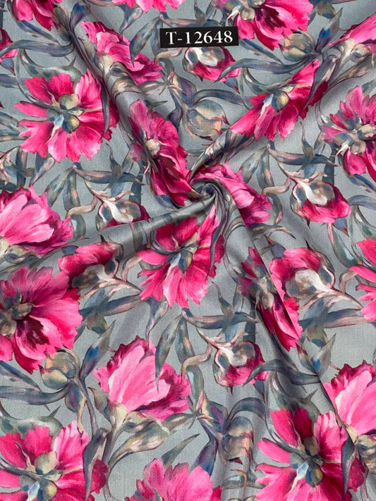 Beautiful Floral Prints On Muslin