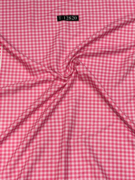 Checks Print On Lycra Fabrics