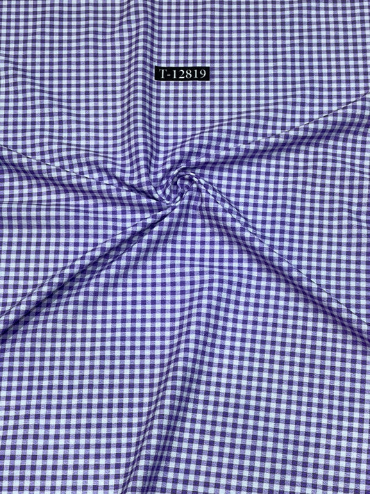 Checks Print On Lycra Fabrics