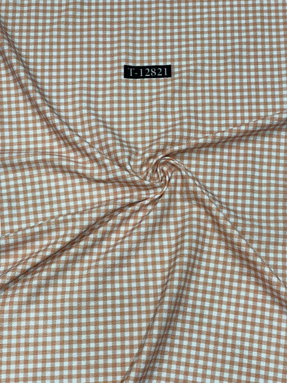 Checks Print On Lycra Fabrics