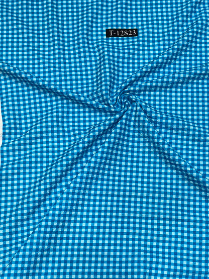 Checks Print On Lycra Fabrics