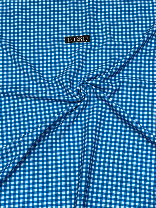 Checks Print On Lycra Fabrics