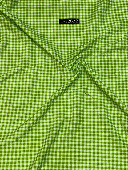 Checks Print On Lycra Fabrics