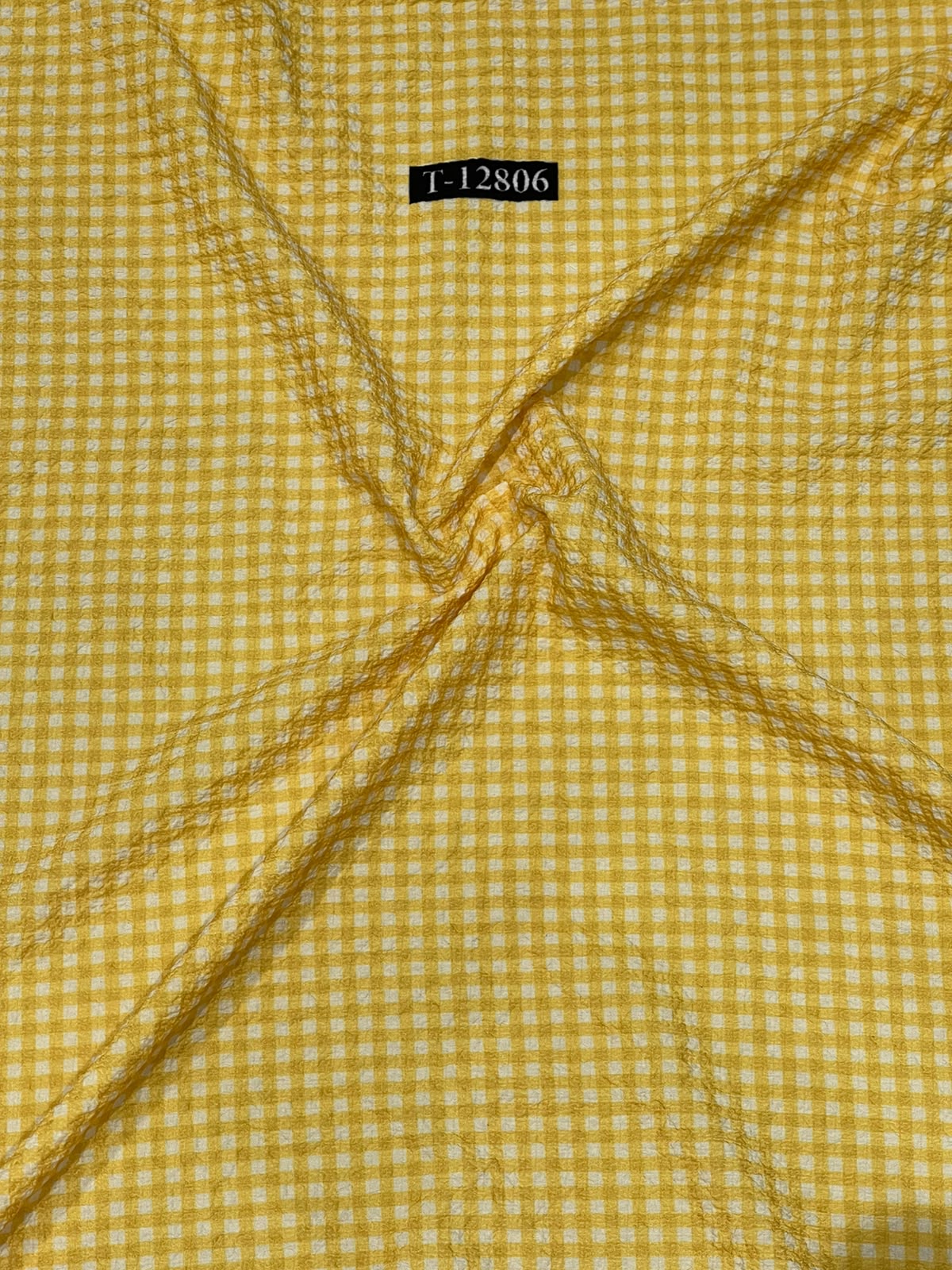 Textured Checks Print On Lyra Fabric