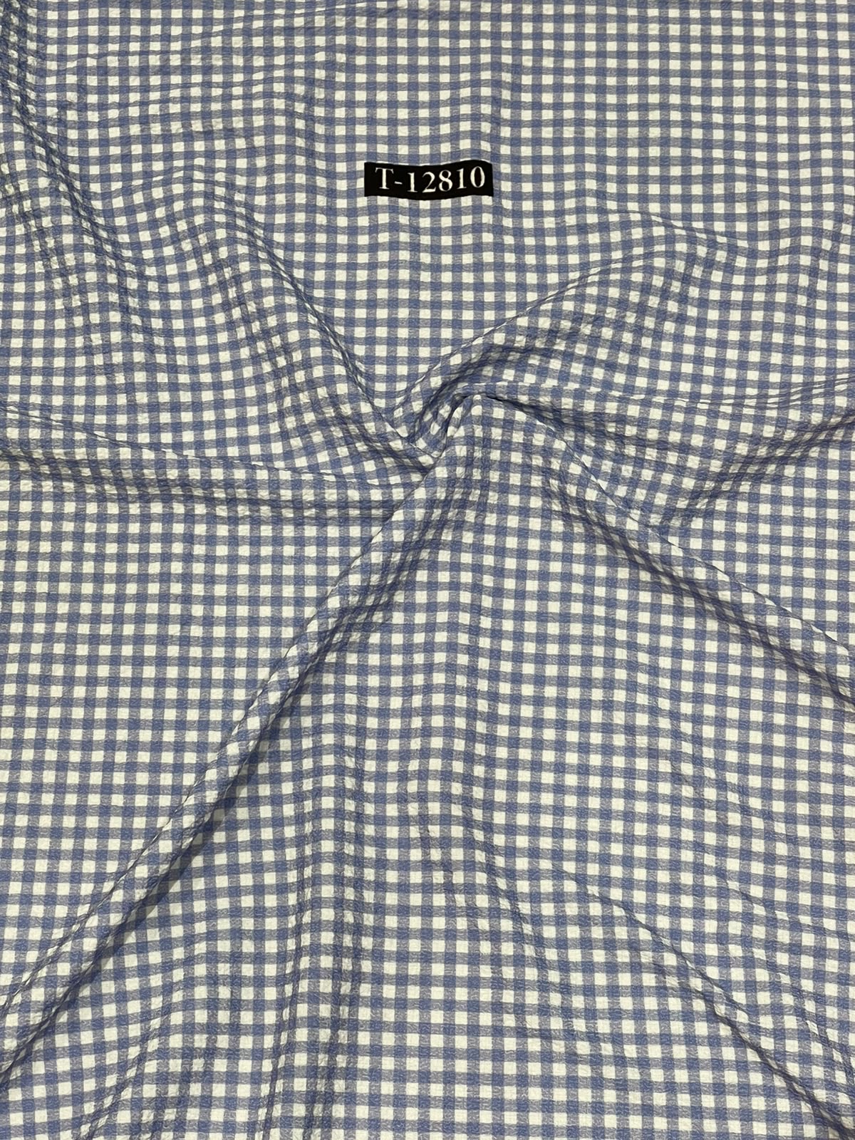 Textured Checks Print On Lyra Fabric