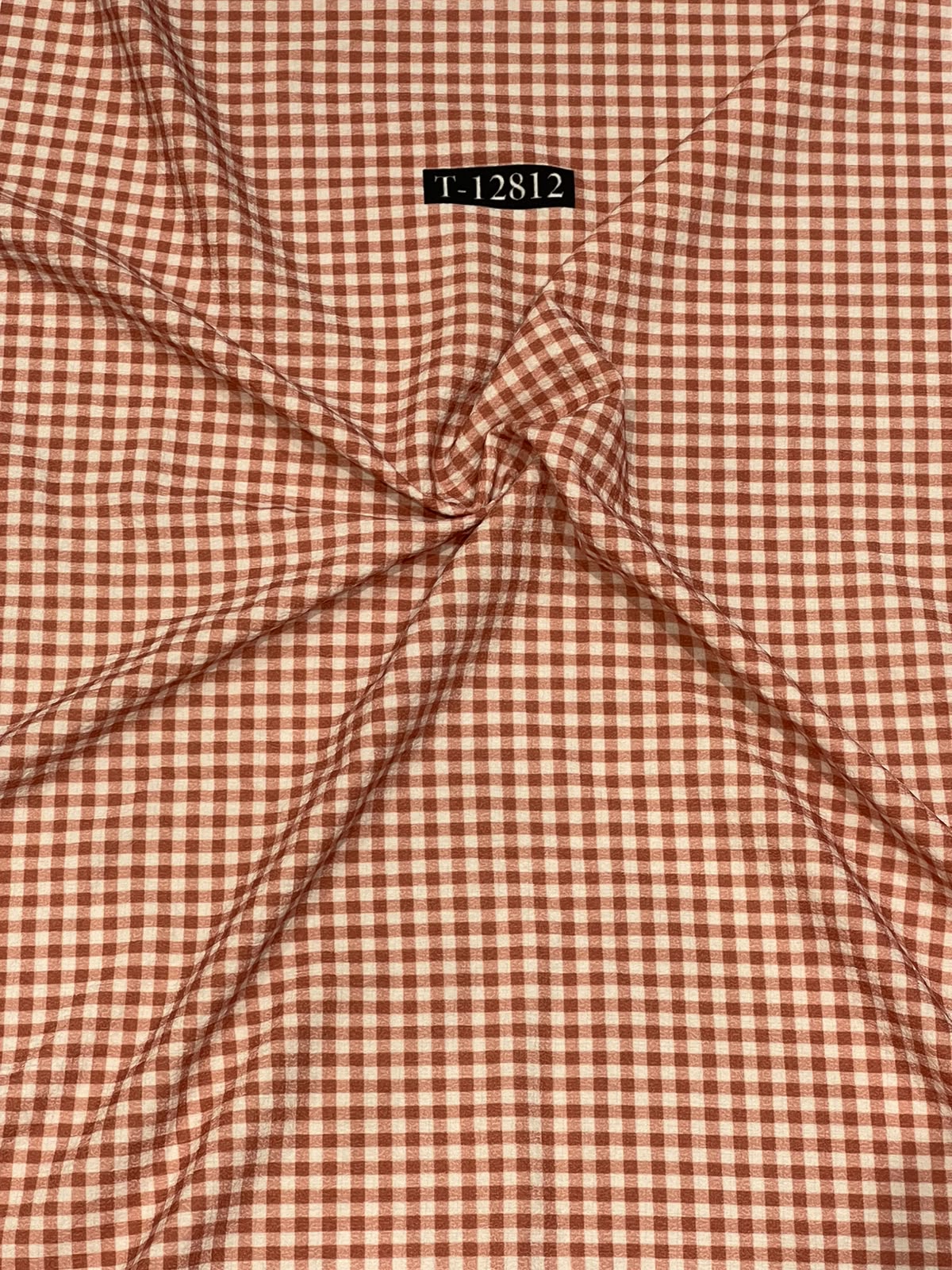 Textured Checks Print On Lyra Fabric