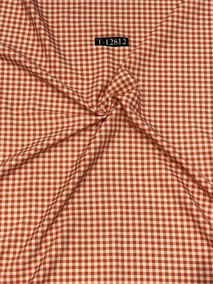 Textured Checks Print On Lyra Fabric