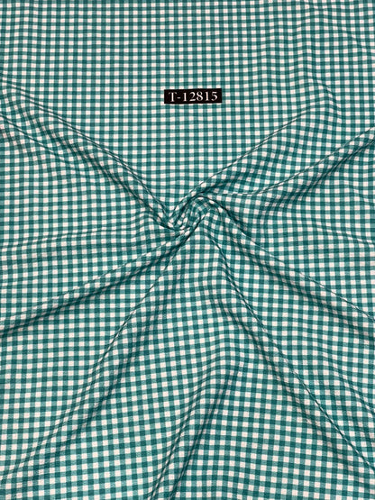 Textured Checks Print On Lyra Fabric