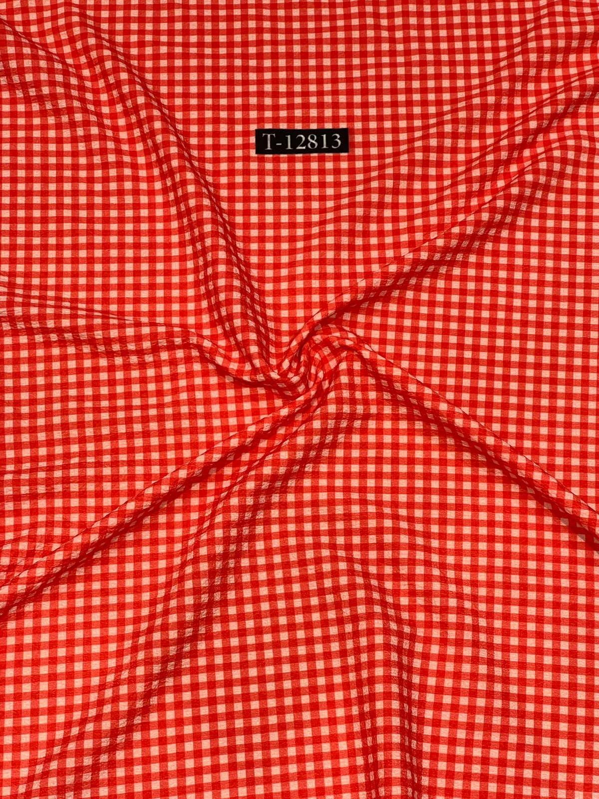 Textured Checks Print On Lyra Fabric
