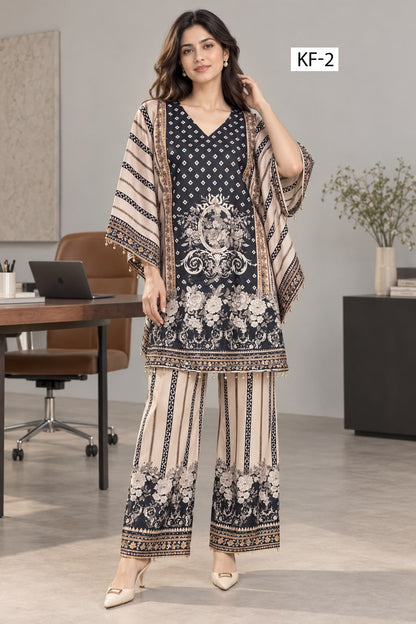Noir Heritage Kaftan Set- Japanese crepe