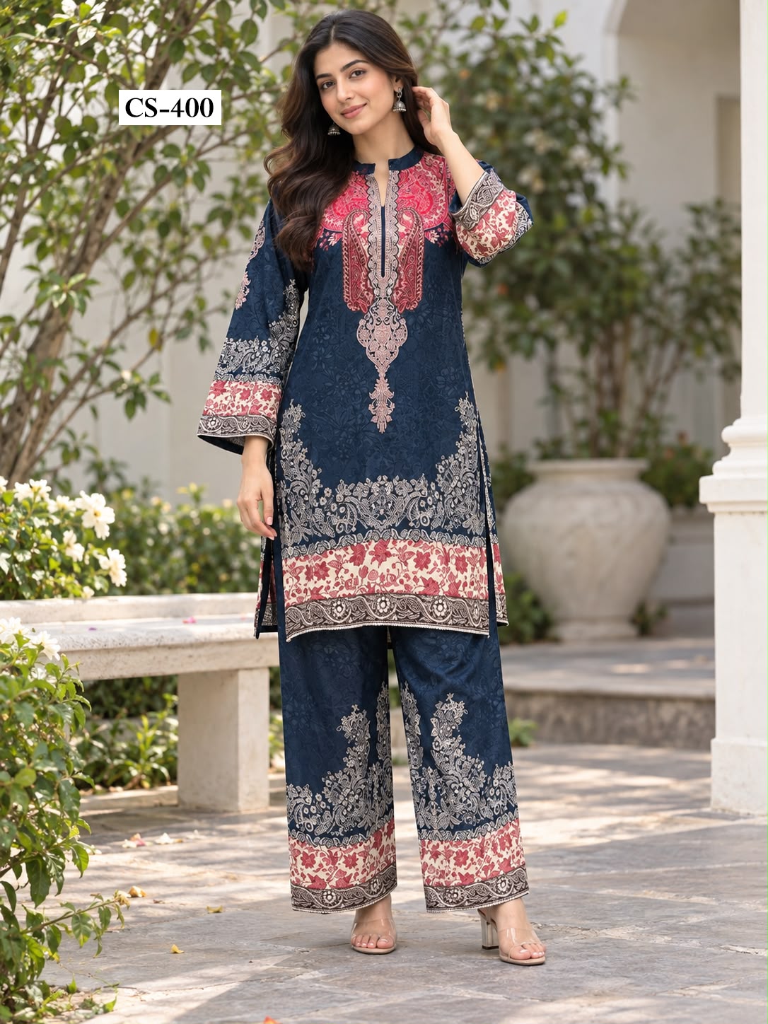 Indigo Muse Co-ord Set  - IMPORTED RAYON