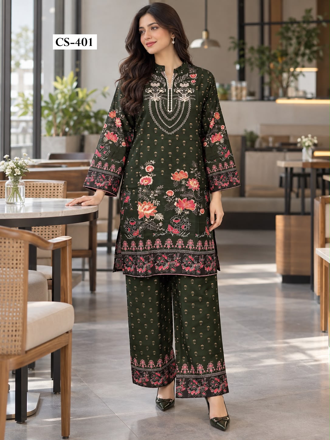 Girnaar Floral Co-ord Set  - IMPORTED RAYON