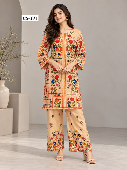 Aavya Gulabo Co-ord Set  - IMPORTED RAYON