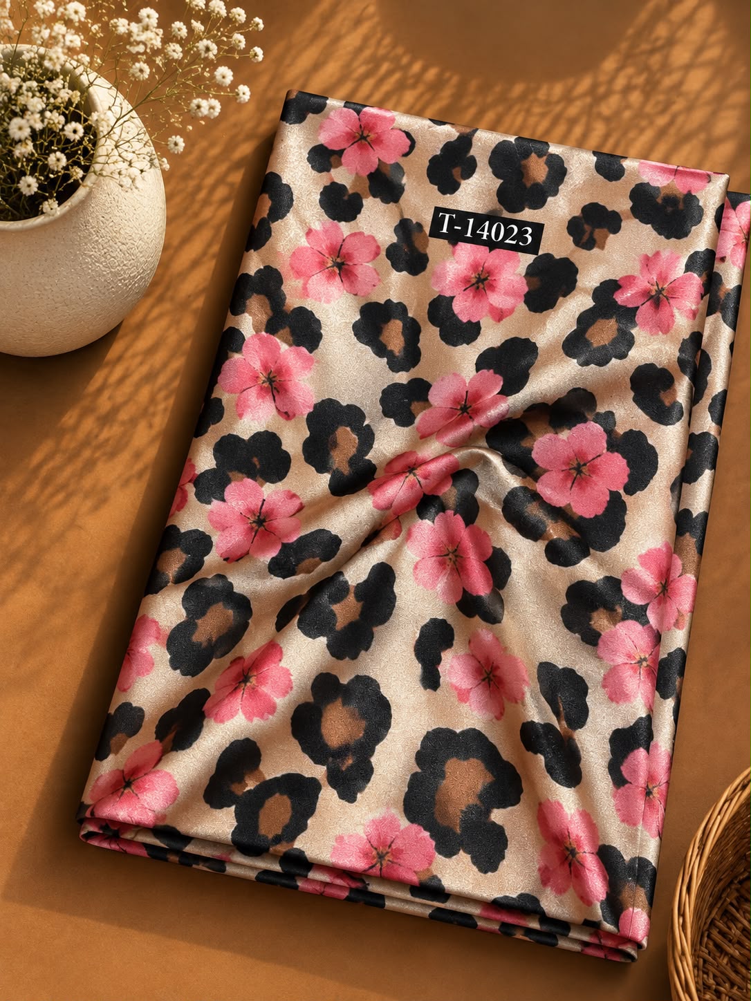 Modern Animal Print On Japan Satin