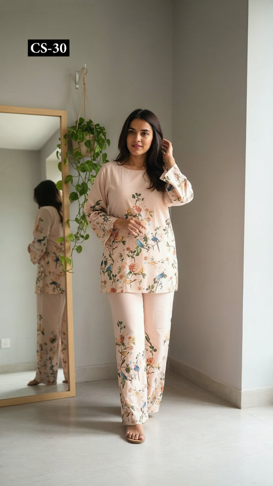 Birdsong Peach - Imported Rayon