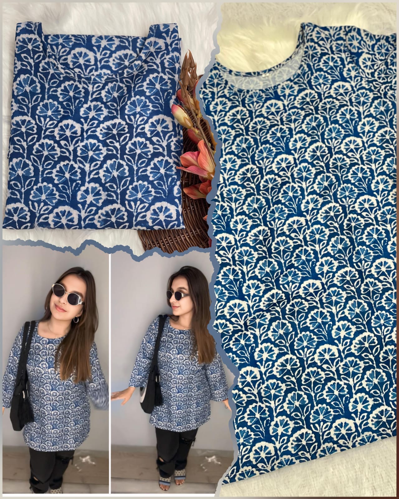 RANI INDIGO KURTI