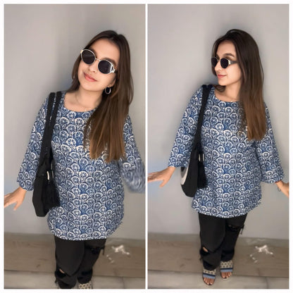 RANI INDIGO KURTI