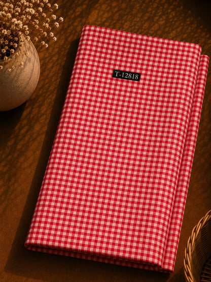 Checks Print On Lycra Fabrics