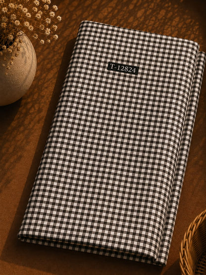 Checks Print On Lycra Fabrics