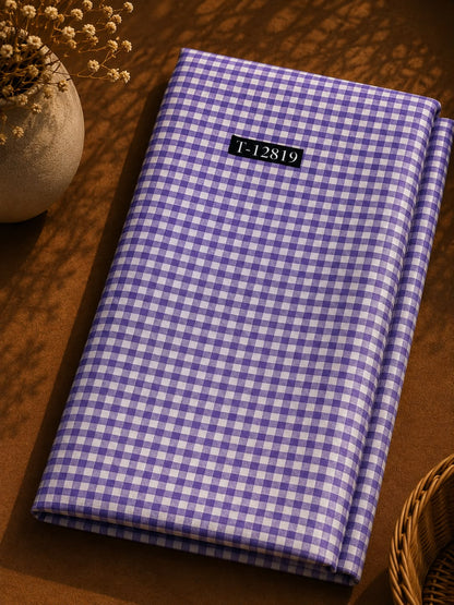 Checks Print On Lycra Fabrics