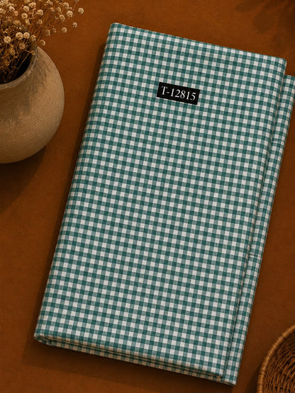 Textured Checks Print On Lyra Fabric