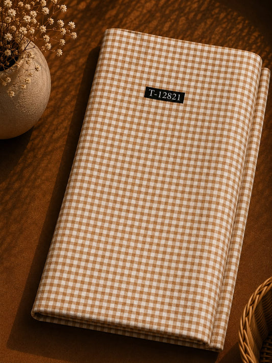 Checks Print On Lycra Fabrics