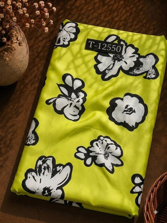 Satin Georgette Beautiful Trendy Flower Prints