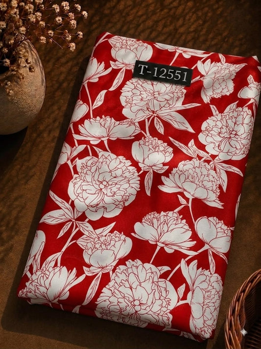 Satin Georgette Beautiful Trendy Flower Prints