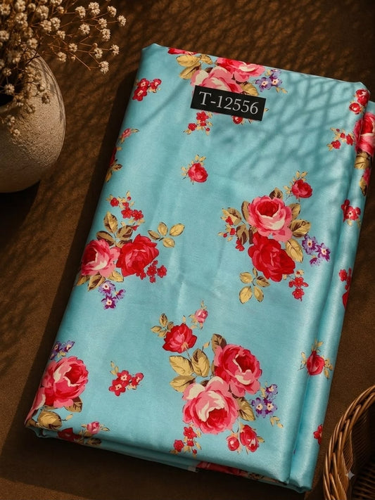 Satin Georgette Beautiful Trendy Flower Prints
