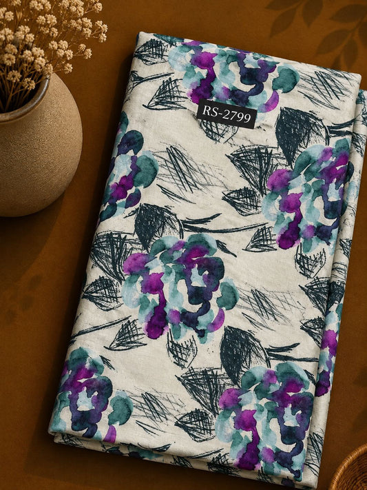Wholesale Pure Natural Crepe Floral Print Fabric | The Wardrobe Fabrics