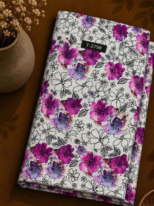 Wholesale Pure Natural Crepe Floral Print Fabric | The Wardrobe Fabrics