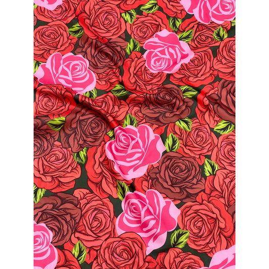 BEAUTIFUL ROSE PRINT ON MUSLIN