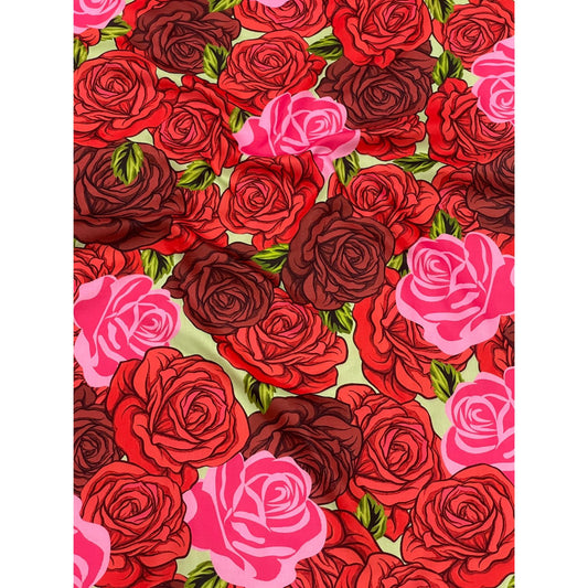 BEAUTIFUL ROSE PRINT ON MUSLIN