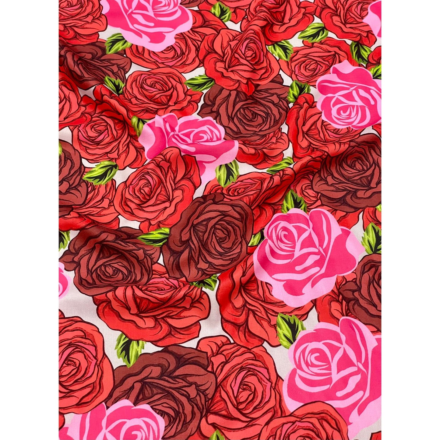 BEAUTIFUL ROSE PRINT ON MUSLIN